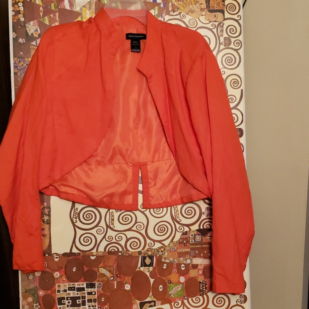 Crop linen jacket